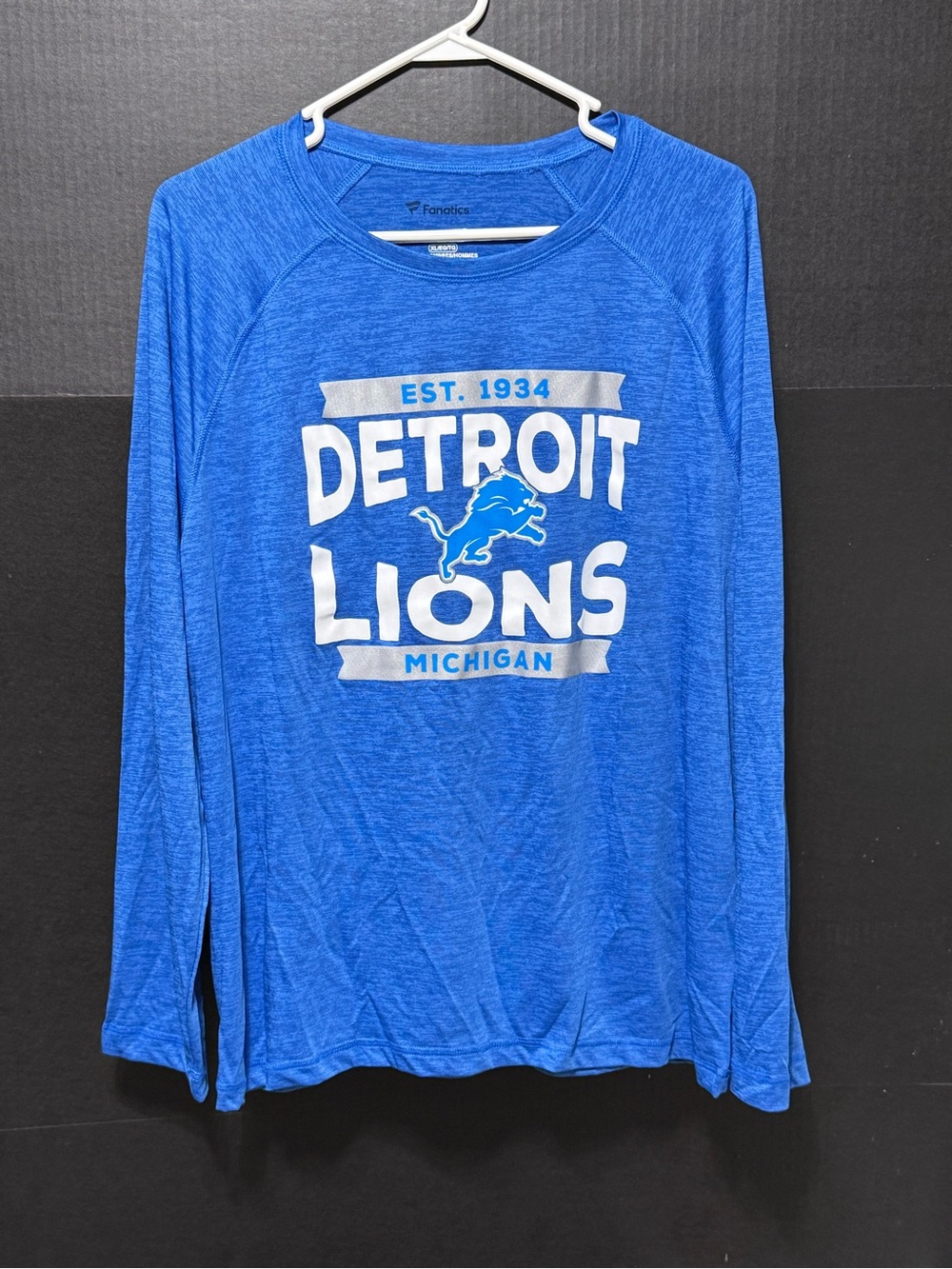 Fanatics NFL Detroit Lions Men’s Long Sleeve Shirt - XL Blue